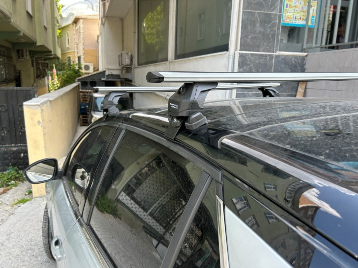 For Peugeot 208 Roof Rack System, Aluminium Cross Bar, Metal Bracket, Normal Roof, Black For Peugeot 208 Roof Rack System, Aluminium Cross Bar, Metal Bracket, Normal Roof, Black